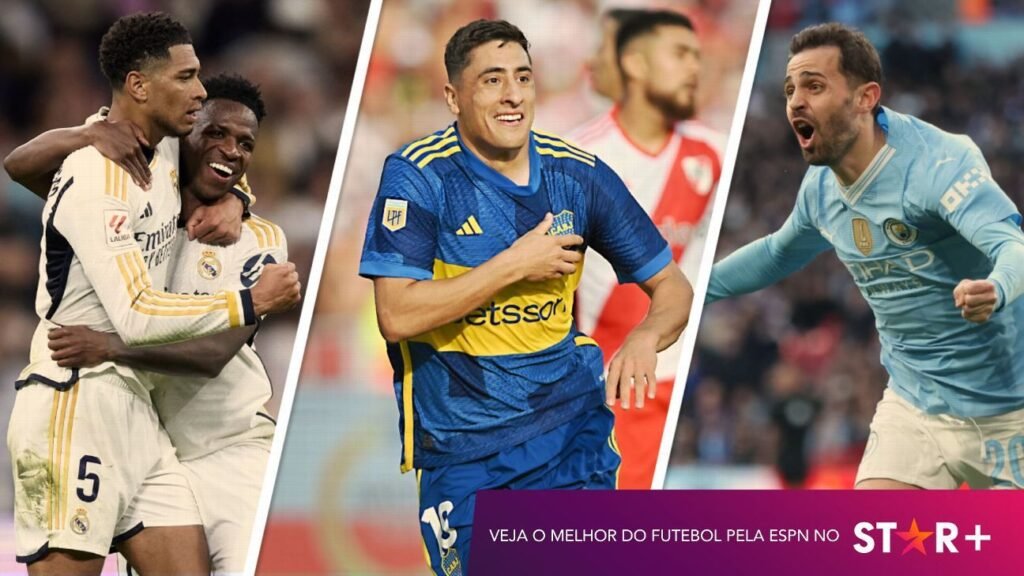 Vini Jr. e Bellingham decidindo El Clásico e mais: o melhor do futebol internacional