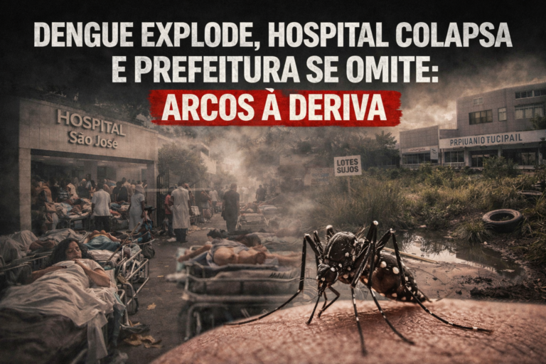 Sem ação, sem controle: Arcos assiste à dengue sair do controle e lotar hospital