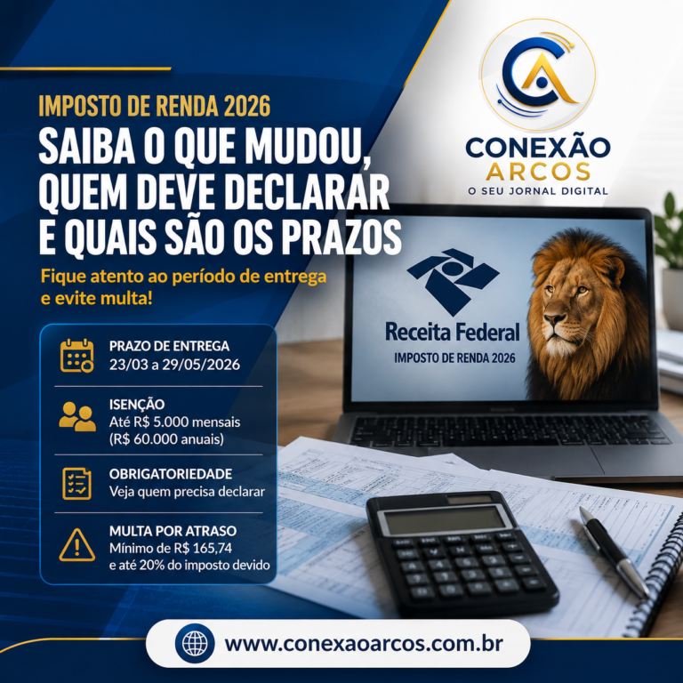 Imposto de Renda 2026: prazo termina em 29 de maio e novas regras ampliam faixa de isenção