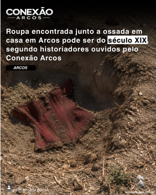 Roupa encontrada junto a ossada no bairro São José pode ser datada do século XIX