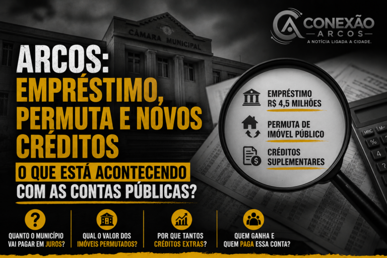 ARCOS TEM EMPRÉSTIMO, TROCA DE IMÓVEL E NOVOS CRÉDITOS: O QUE ESTÁ ACONTECENDO COM AS CONTAS DO MUNICÍPIO?