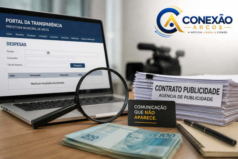 Pagamentos à imprensa de Arcos levantam questionamentos sobre transparência na publicidade institucional