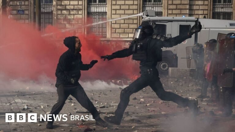 Prédio incendiado, mais de mil presos: o que está por trás de dia de protestos na França